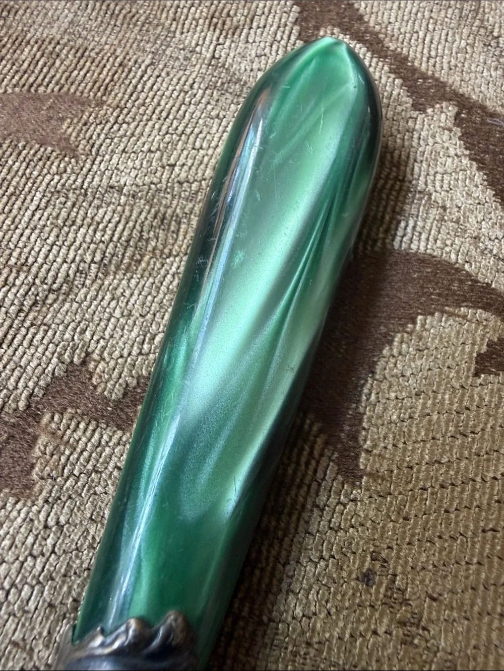 SCOF of France Vintage Cambridge Green Serving Spoon